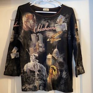 Oklahoma 3/4 sleeve shirt